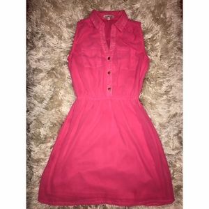 PINK Sleeveless Lightweight Casual Dress