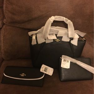 Purse with wallet and change purse.