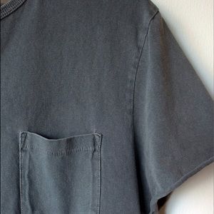 Mens Grey Urban Outfitters Curved Tee