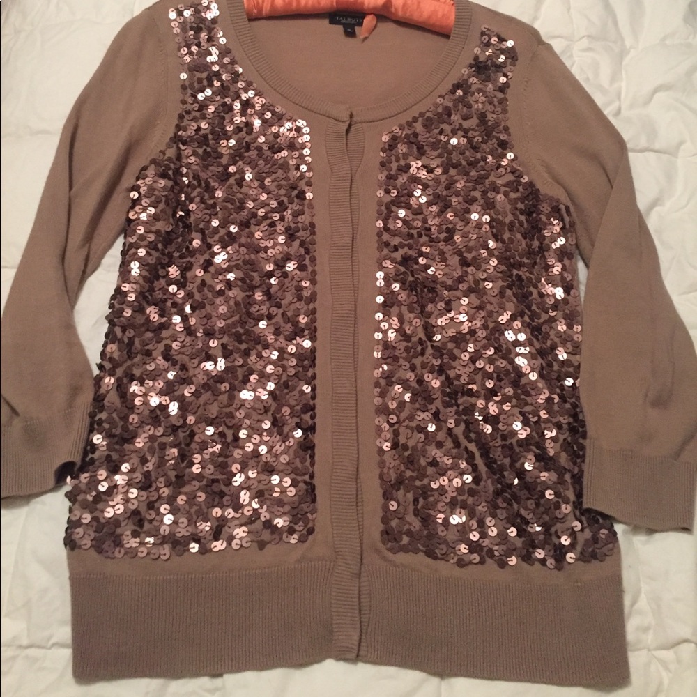 Tan sequin sweater