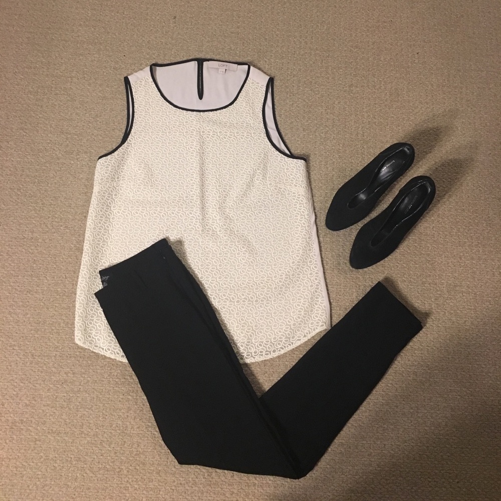 Cream LOFT blouse NWOT