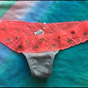 NWT PINK VICTORIAS SECRET THONG SZ  EXTRA SMALL
