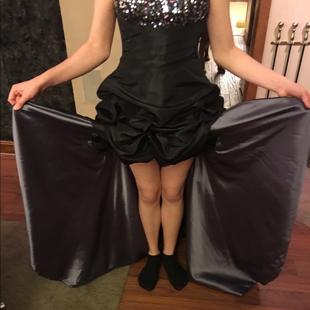 High low formal pageant Semi gown