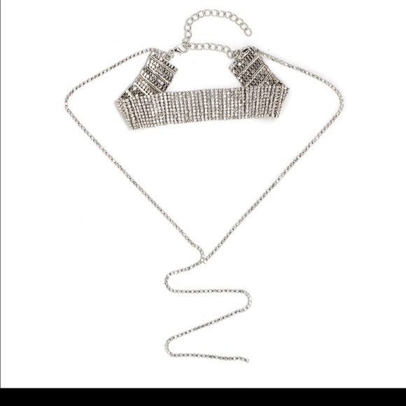 SALE diamond choker with drip chain •make an offer - Picture 7 of 7