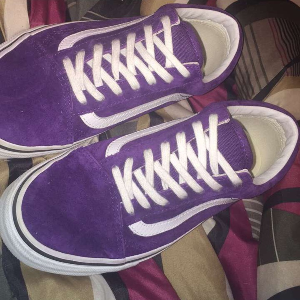 Putple Seude Vans W/ Snakeskin Lining