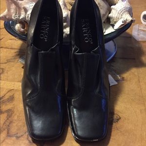 Franco Sarto  black leather heels