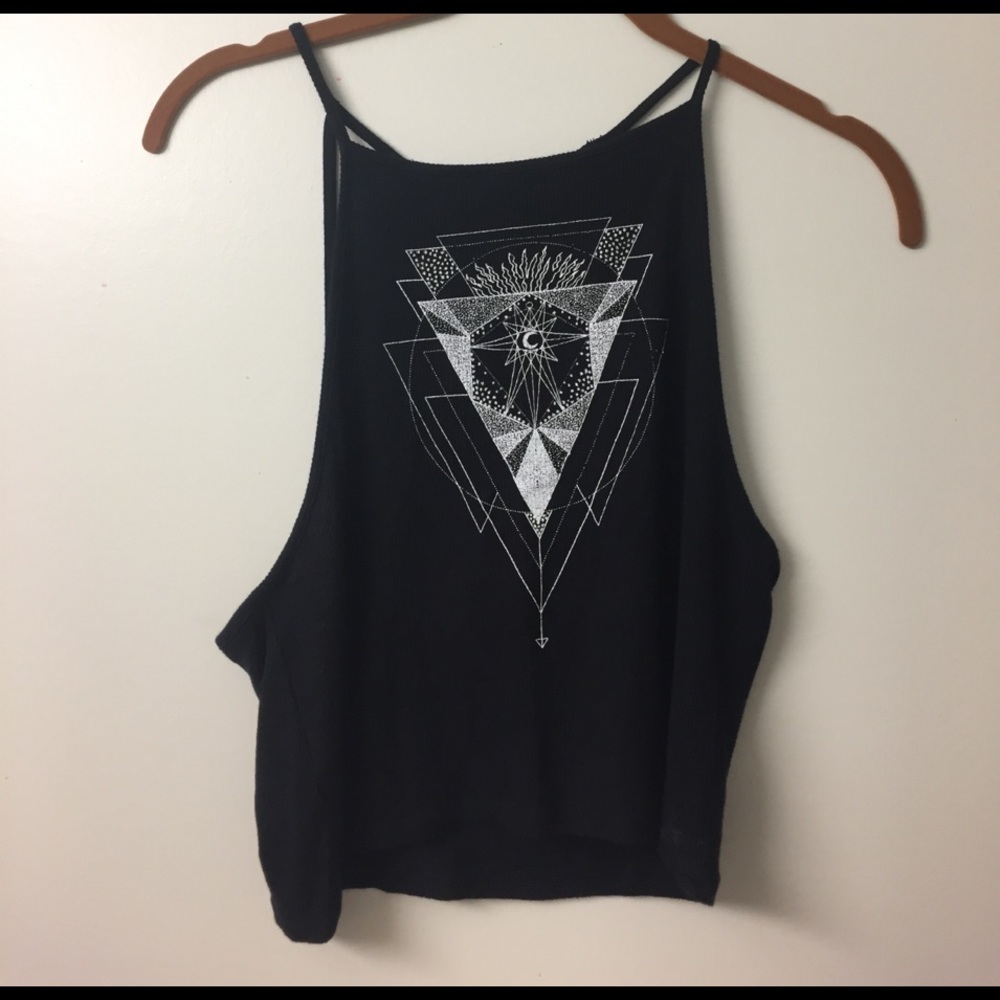 Kendall and Kylie black crop top