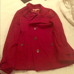Red winter coat