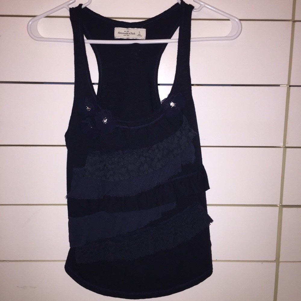 Navy blue Abercrombie detailed tank top