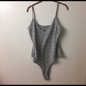 Gray tank top onesie