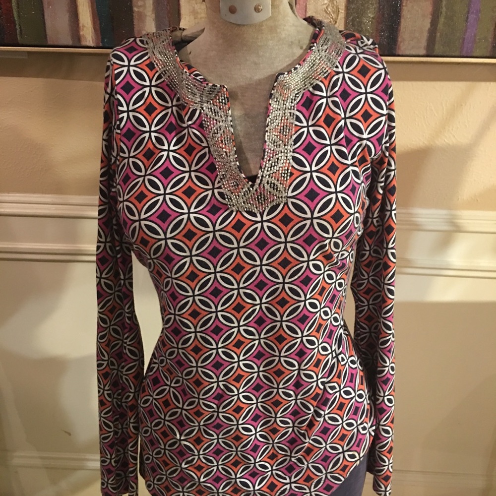 Ann Taylor Loft Beaded Top
