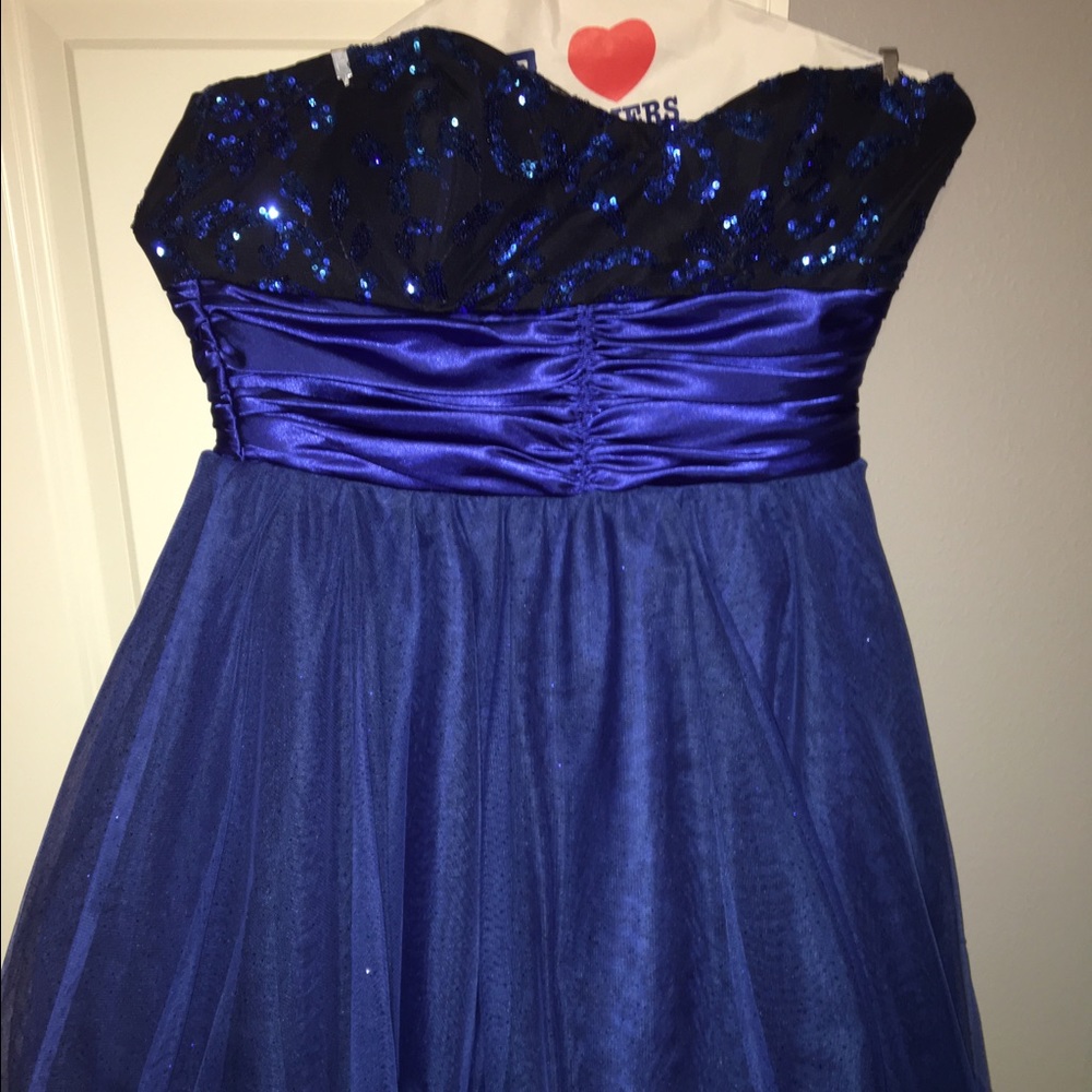 blue party dress! with sparkles