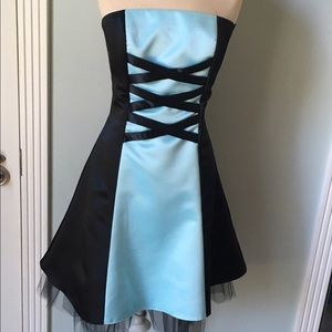 Beautiful knee length strapless dress