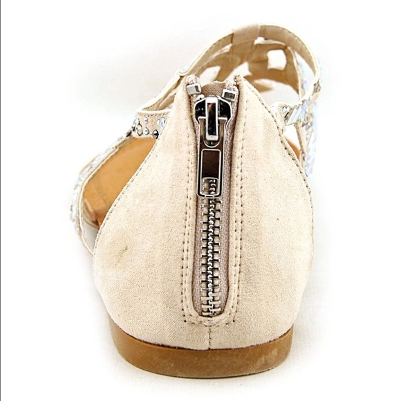 Nude Rhinestone Sandals - Picture 4 of 5
