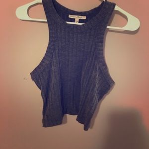 Express grey crop top