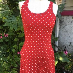 BCBG Maxazria Red Polka Dot Short Dress
