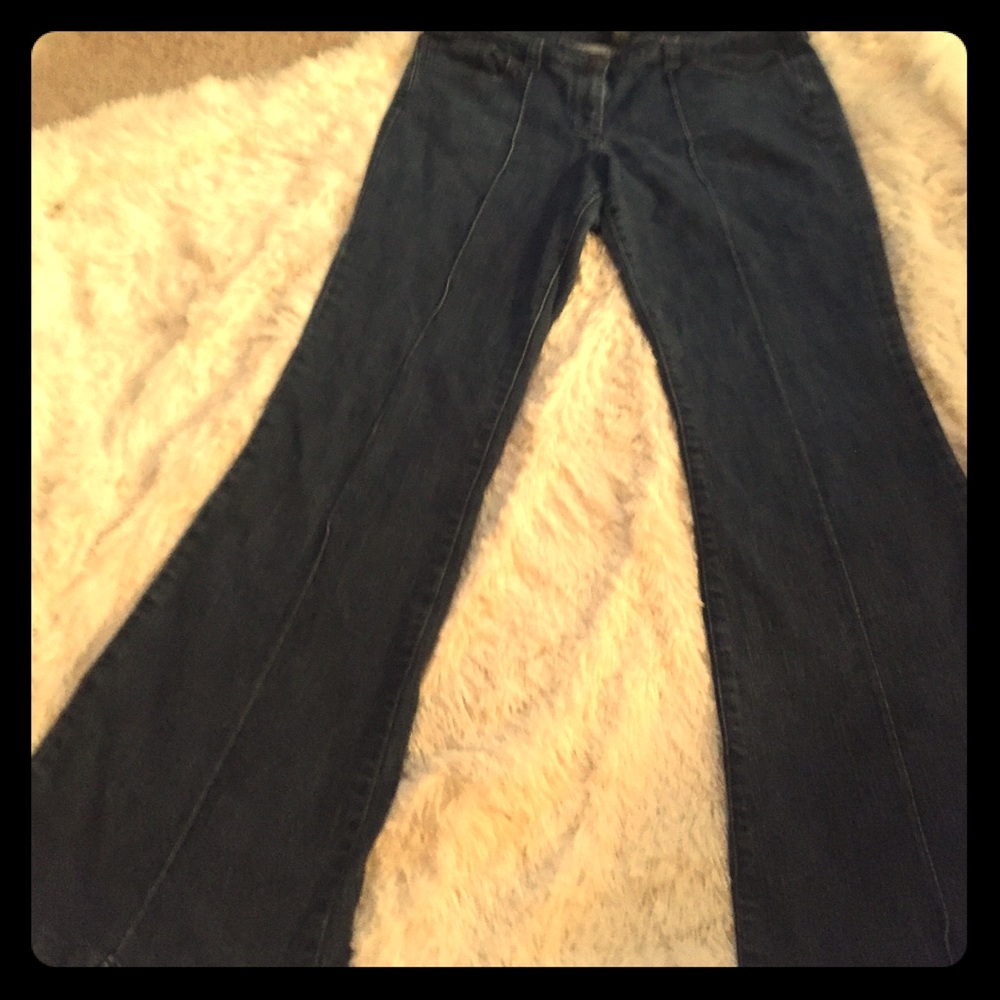 Tall flare jeans with seam down front leg