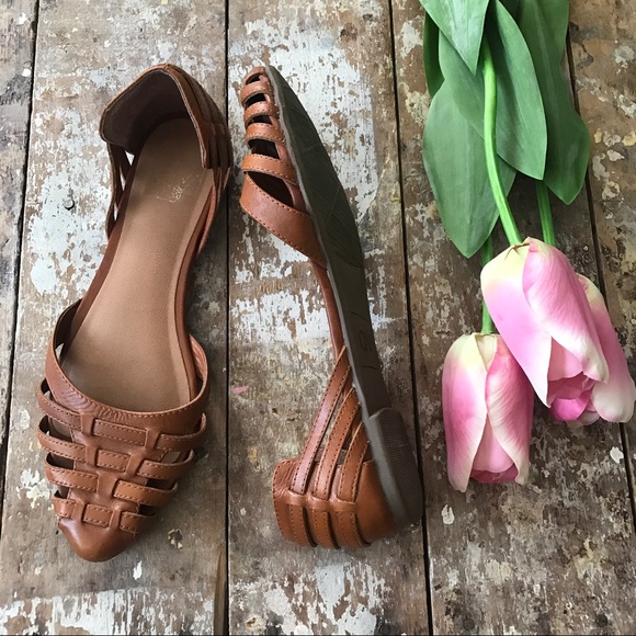 Dolce Vita Shoes - Dolce Vita Woven Guarache D'orsay Flat Tan Sandals