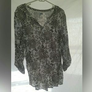 Long sleeve grey blouse
