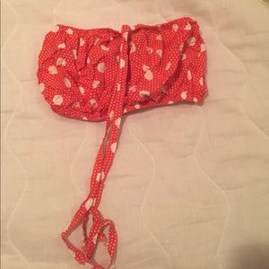 Red and white Polka dot tiny crop top
