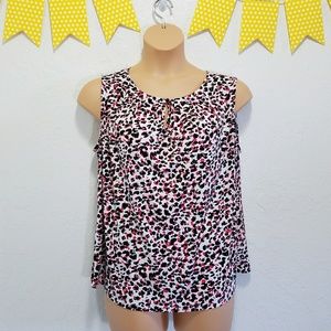 Tahari Keyhole Scoop Neck Professional Tank Top O7