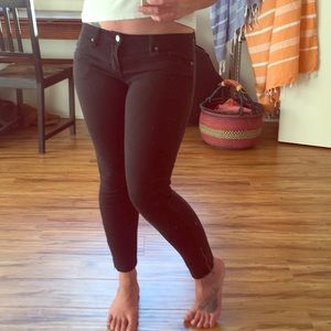 Forever 21 black zipper ankle skinny jeans