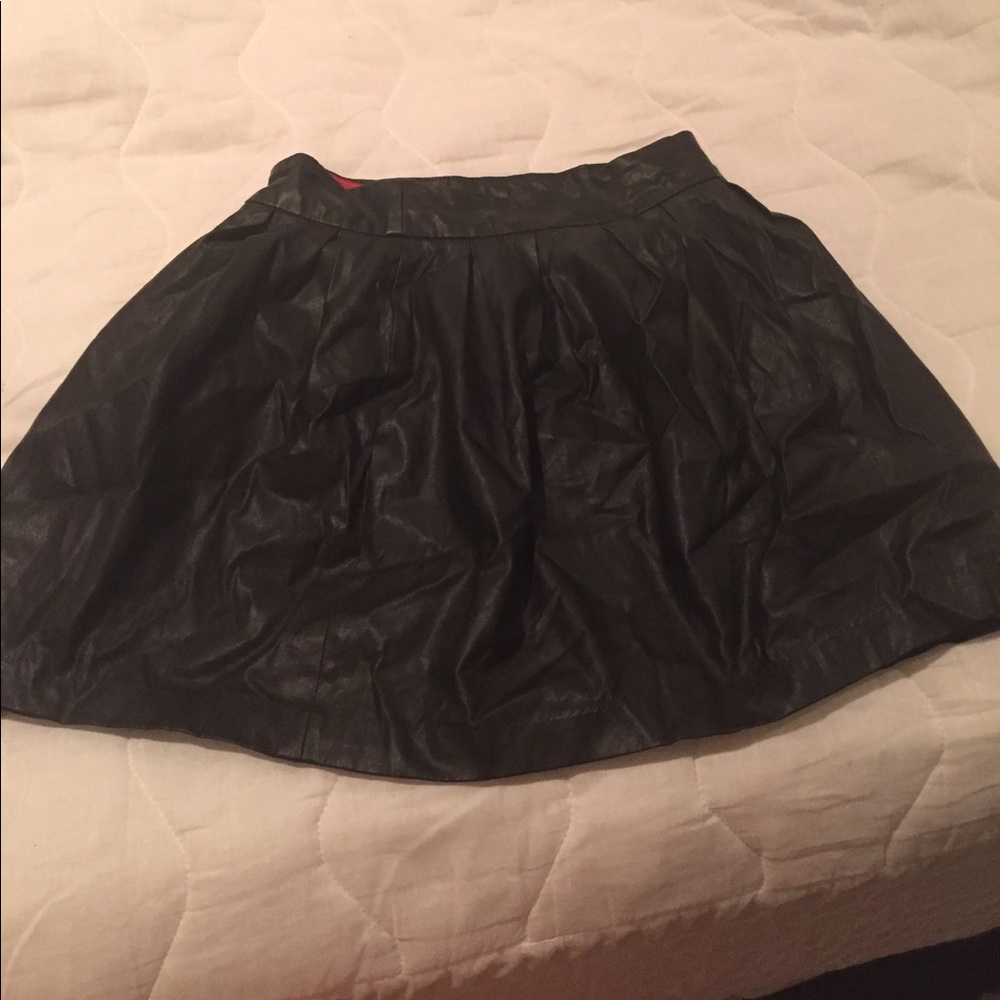 Black pleather skirt
