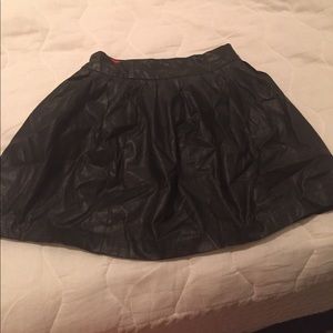 Black pleather skirt