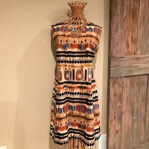 Tahari ASL Linen Sheath Dress