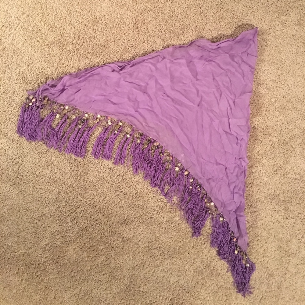 Light purple bathing suit wrap with shells!