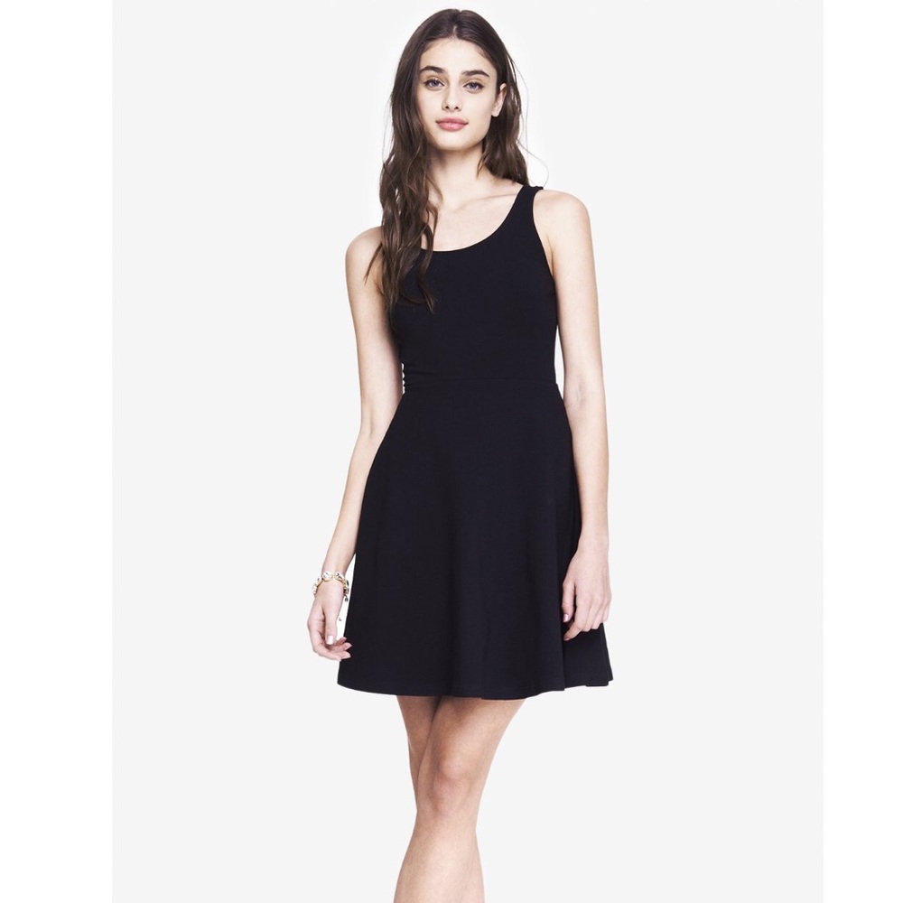 Express black skater dress