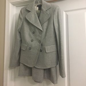 Tweedy Grey zip skirt suit