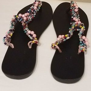 Beaded slippers