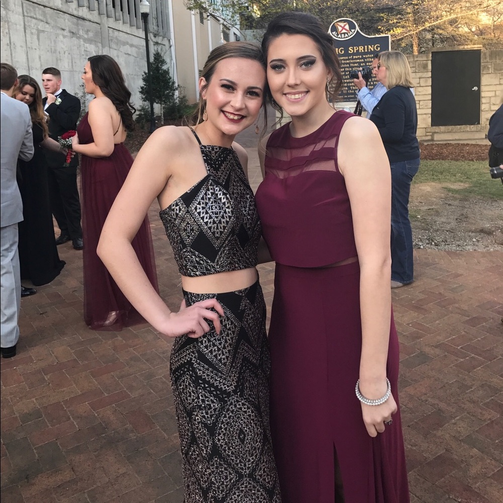 two-piece prom dress