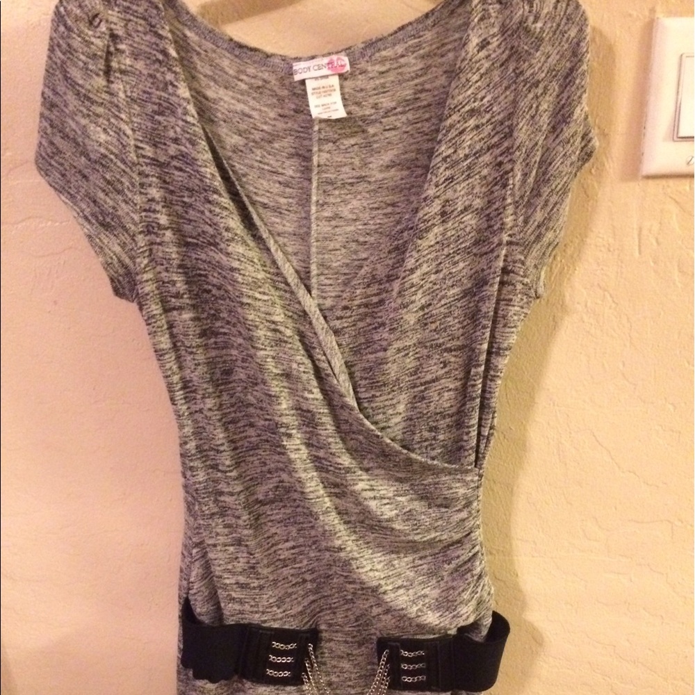 Grey and black dress