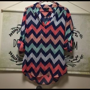 Chevron Sheer Shirt
