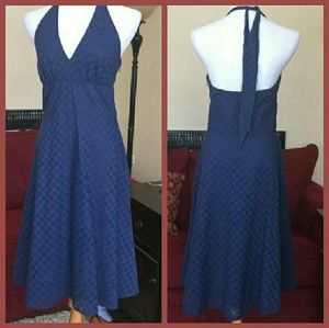 Donna Morgan blue halter dress