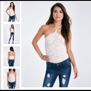 WHITE LACE BODYSUIT
