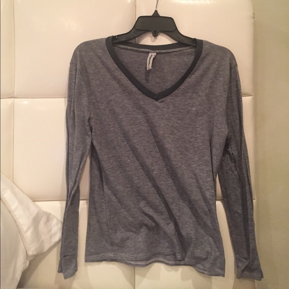 Firehouse grey long sleeve v neck - Picture 1 of 2