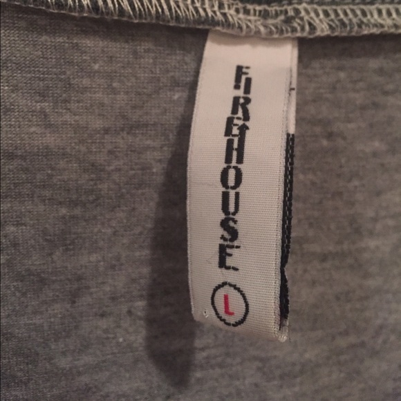 Firehouse grey long sleeve v neck - Picture 2 of 2