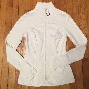 Zella White running jacket XS NWOT