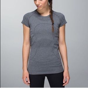 Lululemon dark grey run swiftly tech top