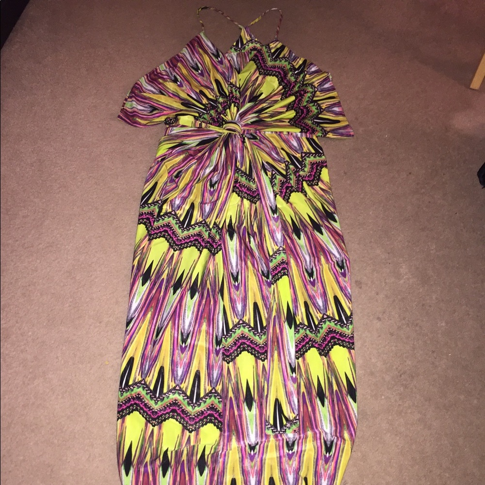 T-Bags Ladies tri-color spaghetti strap maxi