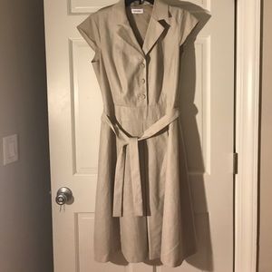 Gently used Calvin Klein Linen sleeveless dress