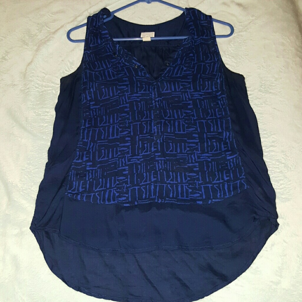 Blue Converse hi low tank