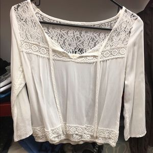White & lace shirt
