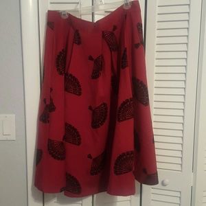 Modcloth Retro Tatyana Fan Pleated Skirt