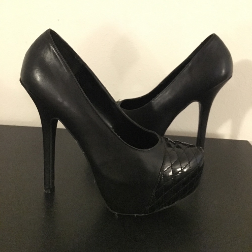 Super high black heels