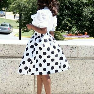 PRELOVED Full Polkadot Skirt