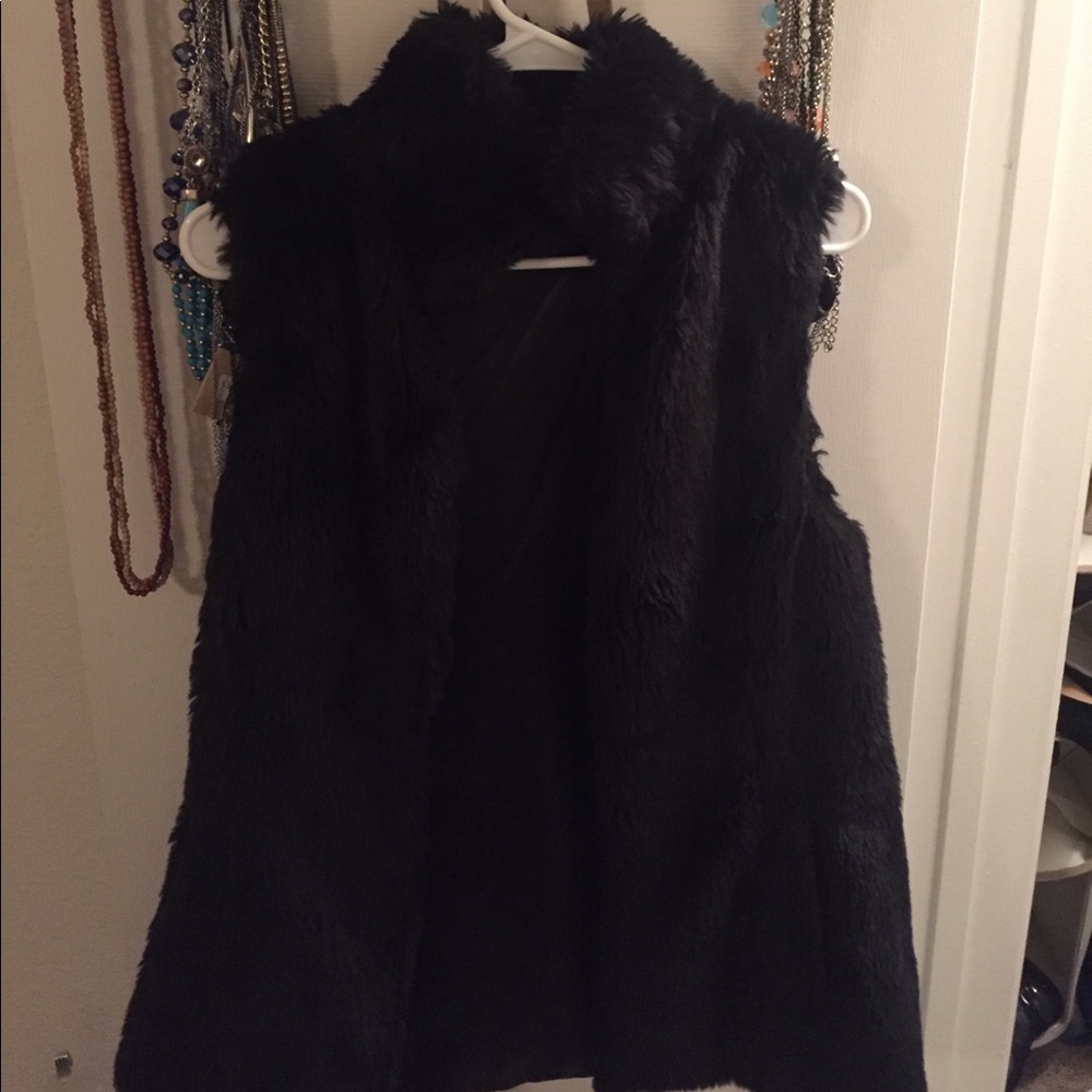 Faux fur vest
